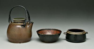 Three pieces Stalhane pottery (Carl