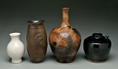 Four pieces studio pottery wood fired 91c9e