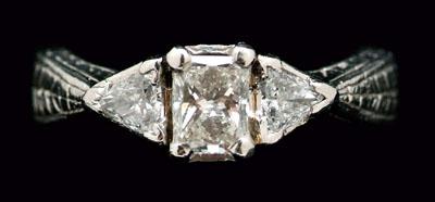 Diamond engagement ring, central