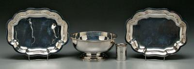 Four pieces sterling hollowware  91cd5