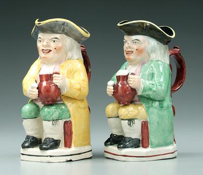 Two similar 19th century Toby jugs: