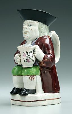 Walton Toby jug, brown coat, striped