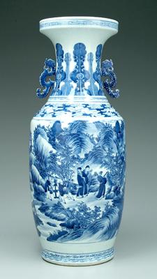 Chinese blue and white floor vase, porcelain