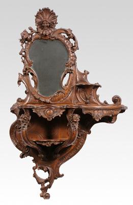 Rococo style carved girandole,