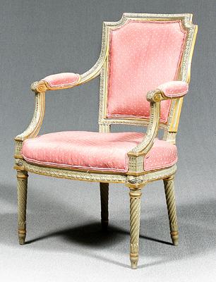 Louis XVI paint decorated fauteuil  91d6f