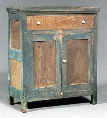 Southern paint decorated cupboard,