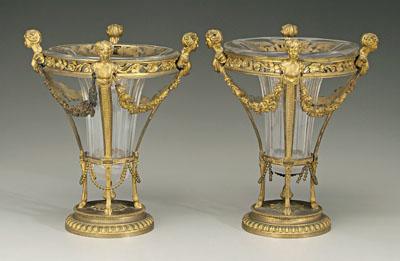 Pair French Empire vases ormolu 92184