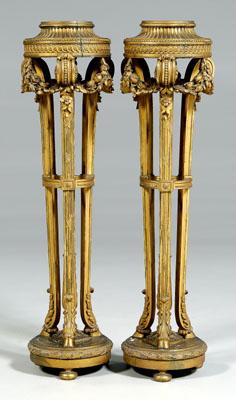 Fine pair Louis XVI style urn stands  92185