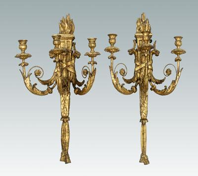 Pair giltwood sconces Louis XVI 92186