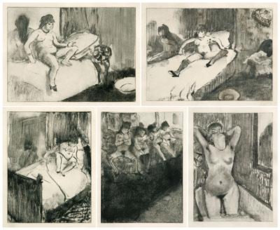 Five prints after Edgar Degas  921a9