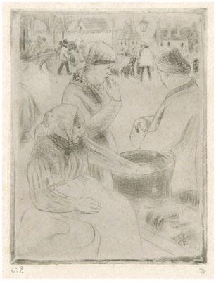 Camille Pissarro etching (French, 1831-1903),
