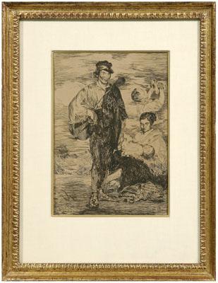 Edouard Manet etching French  921ab