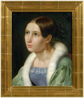 19th century portrait, young girl in