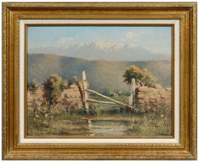 Chilean landscape painting stone 921c7