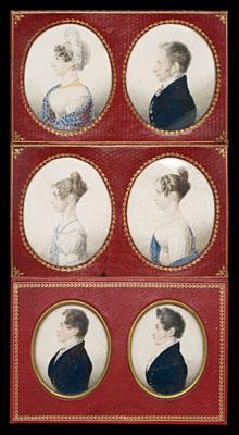 Six Schwarzenberg miniature portraits: