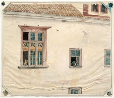 19th century Viennese watercolor  921ff
