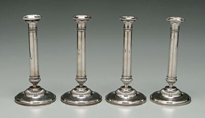 Set four Viennese silver candlesticks  9220f