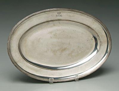 Viennese silver tray, oval with