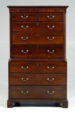 Fine Chippendale chest on chest,