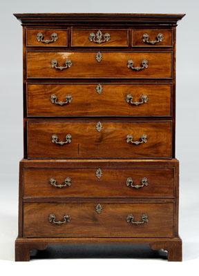 Chippendale mahogany chest on chest  92268