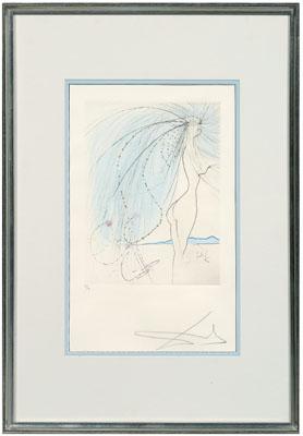 Salvador Dali etching (Spanish, 1904-1989),