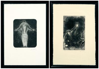 Two Sandro Chia etchings (Italian,
