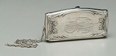 Sterling Art Nouveau purse shaped 92290