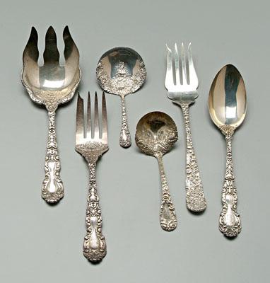 Sterling flatware with Chrysanthemums  922c0