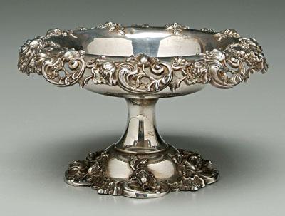 Sterling compote openwork poppy 922c2