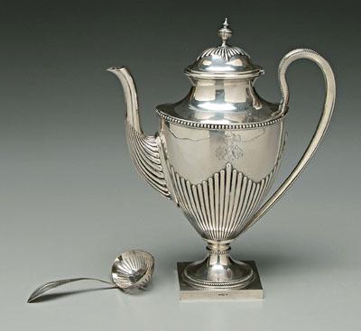 Continental silver: Swedish coffeepot,