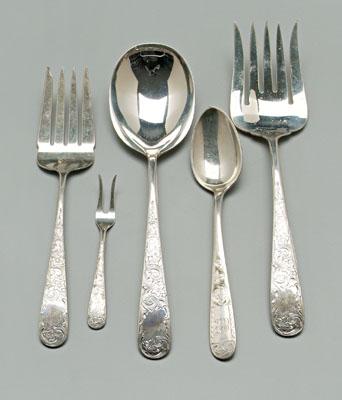 Kirk sterling flatware: 12 pieces