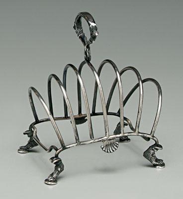 Tiffany sterling toast rack, seven