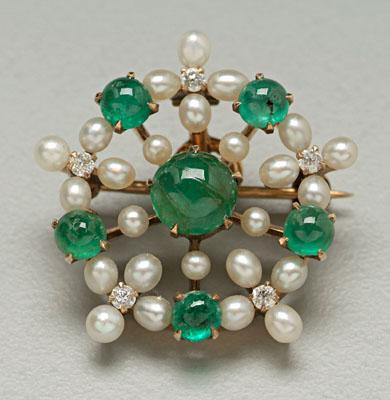 Emerald pearl pendant pin 14 to 92336