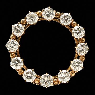 6 0 cts diamond circle brooch  9233e