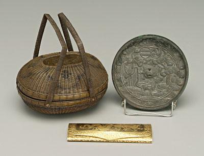 Three Japanese metal pieces: Komai-style