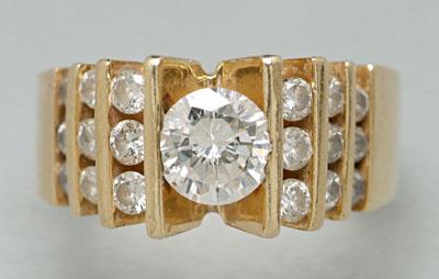 Diamond ring central round brilliant cut 92380