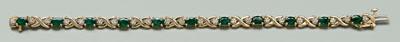 Emerald diamond bracelet eleven 92381