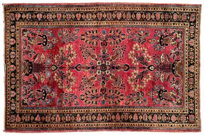 Sarouk rug floral designs on burgundy 9239d
