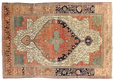 Ferahan Sarouk rug, light blue