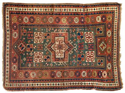 Caucasian prayer rug, central medallion