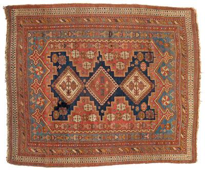 Caucasian rug, three central medallions