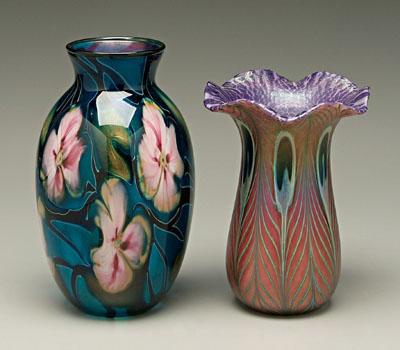 Two Charles Lotton vases one ovoid 923cb