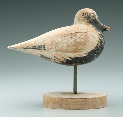 Seagull decoy, carved and painted wood,