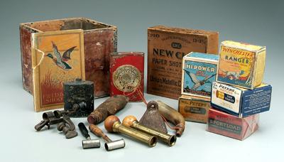 Assorted shotgun shells and equipment:
