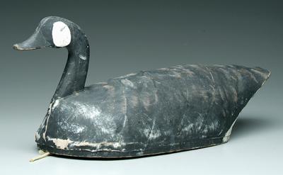 Canada goose decoy, canvas and