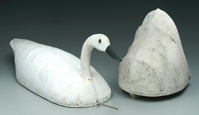 Two wire and canvas swan decoys  9200e