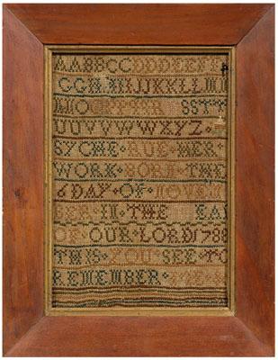 1788 marking sampler eleven line 9202d