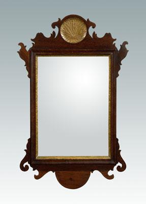 Chippendale mahogany looking glass  92045