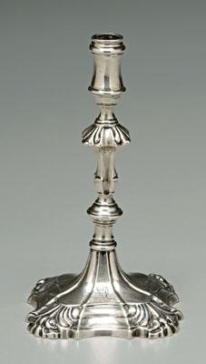 Silver taper stick, quatrefoil