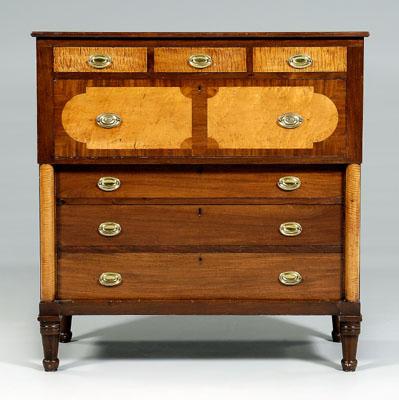 American classical chest, tiger maple